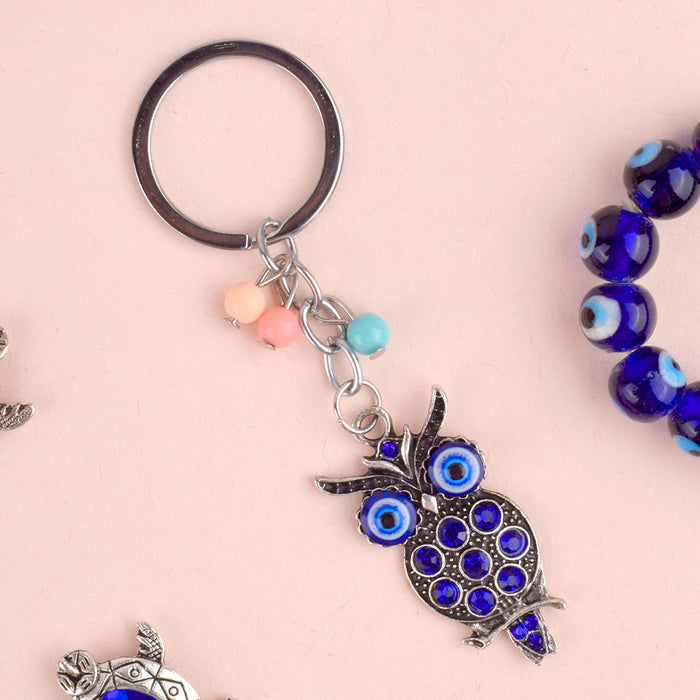 Evil Eye Owl Keychain | India’s Largest Pooja Accessories Brand – www.satvikstore.in