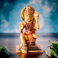 3.1 Inch Exquisite Pure Brass Hanuman Idol – Handcrafted Bajrangbali Statue for Pooja, Car Dashboard, and Home Decor.  No.1 Brass Idol Store www.satvikstore.in 