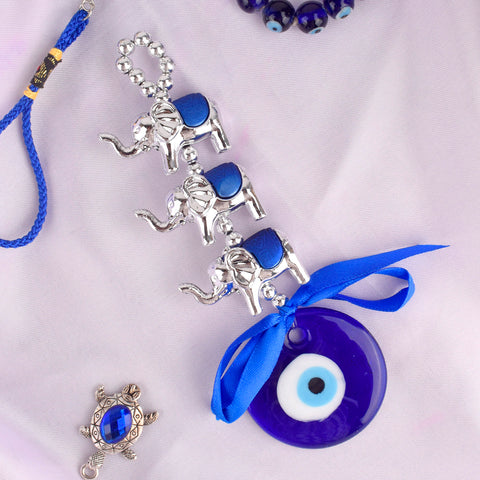 Feng Shui Vastu 3 Elephant Evil Eye Door Hanging for protection and good luck. Attract positive energy and ward off negativity. India’s Largest Pooja Accessories Brand – www.satvikstore.in