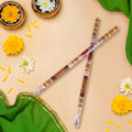 Folk Art Print Wooden Dandiya Sticks | India’s Largest Pooja Accessories Brand – www.satvikstore.in