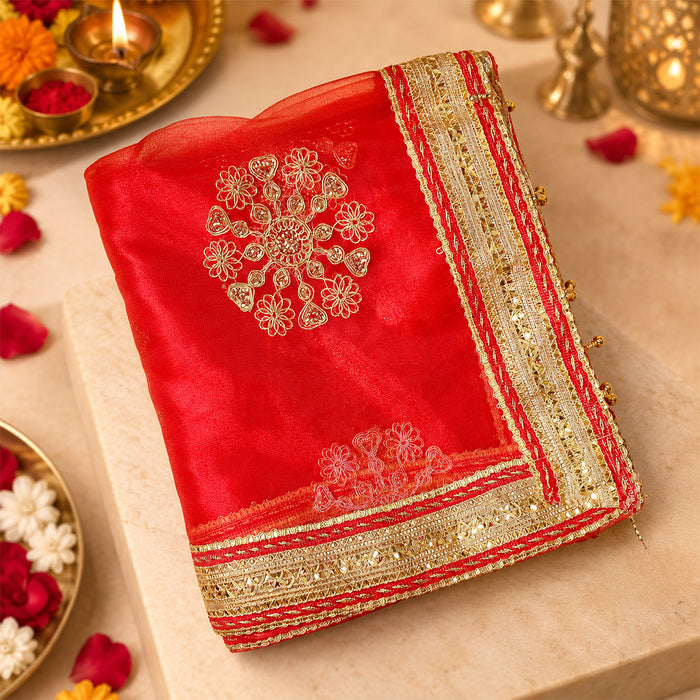 Auspicious Mata Ki Chunni (84x43 inch)