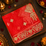 Divine Mata Chunri for Pooja, Festivals, and Home Mandir (87.4x42.5 inch)