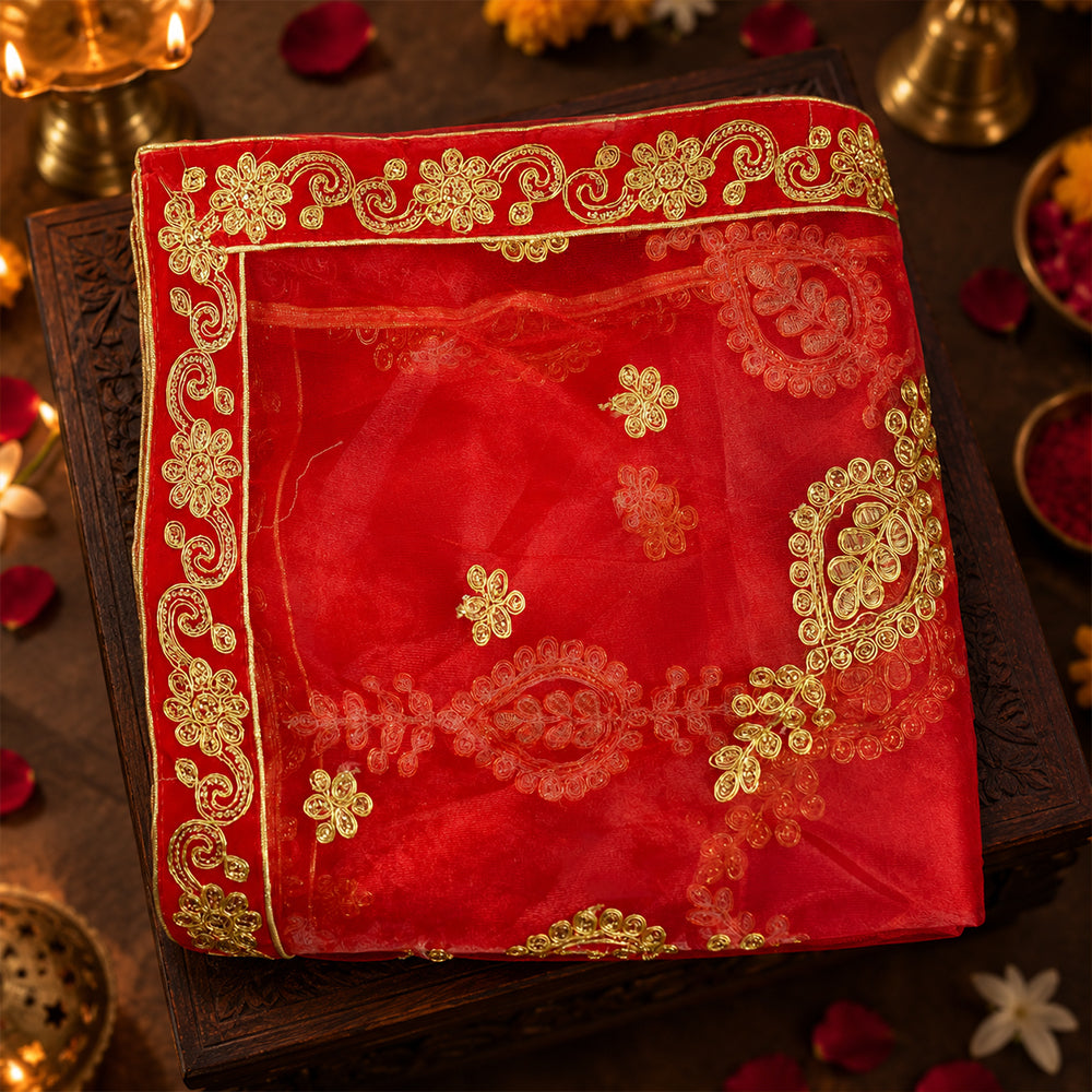Mata Chunri for Pooja and Devotional Use (85x39 inch)