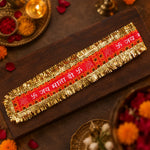 Jai Mata Di Patti Red and Gold – Set of 12 (95 cm x 6 cm)