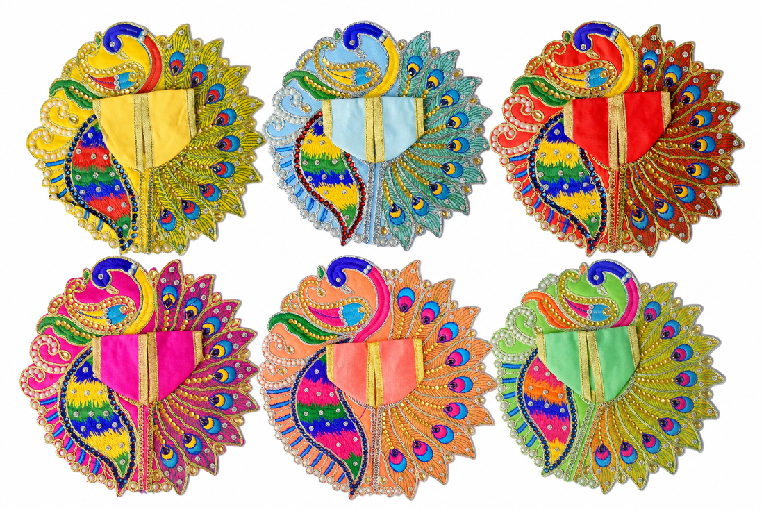 Divine Peacock Elegance Laddu Gopal Dress (Peacock & Mor Pankh Embroidery)