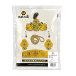 Kids Krishna Jewellery & Shringar Yellow Accessories Set
