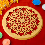 Circular Lotus Mandala Rangoli Stencil