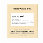 23 Inch 1 Step Brass Embossed Peacock Kerala Stand Diya