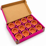 12 Pack Handcrafted Pinwheel Crowned Flame Clay Diyas