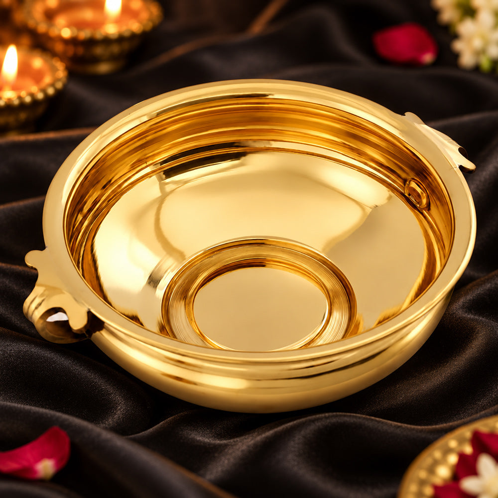 8 Inch Decorative Brass Designer Urli
