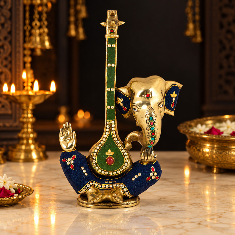 Auspicious Brass Lord Ganesha Statue