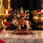 3.1 Inch Brass Sherawali Maa Idol