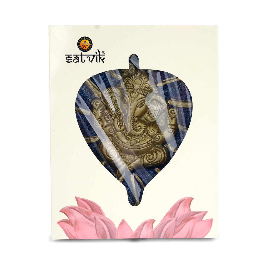 Lord Ganesh on Leaf Patta Wall Hanging - Blue