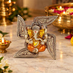 6.9 Inch Eye Catching Pure Brass Ganesh Wall Hanging