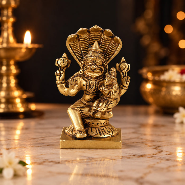 Brass Narsimha Laxmi Idol