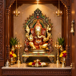 17.25 inches Stunning Brass Ganesha Statue