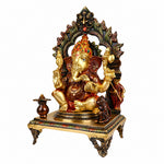 17.25 inches Stunning Brass Ganesha Statue