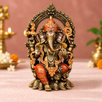17 inches Brass Colorful Ganesha Statue