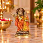 2.3 Inch Brass Small Radha Krishna Idol