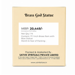 17.1 Inch Brass Ram with Bow Statue – Vibrant and Elegant Spiritual Décor