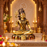 17 Inch Brass Shiva Idol in Meditative Posture