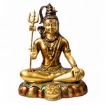 17 Inch Brass Shiva Idol in Meditative Posture