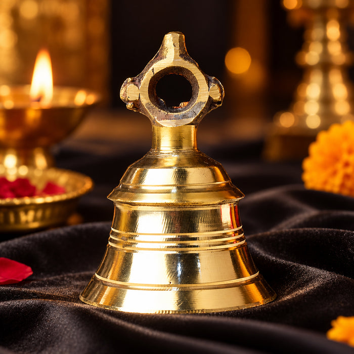 8.5 Inch Premium Brass Pooja Bell -  Ghanta for Mandir