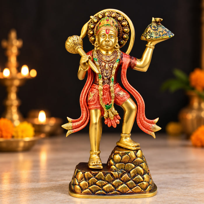 14.2 Inch Kesari Nandan Hanuman Brass Idol