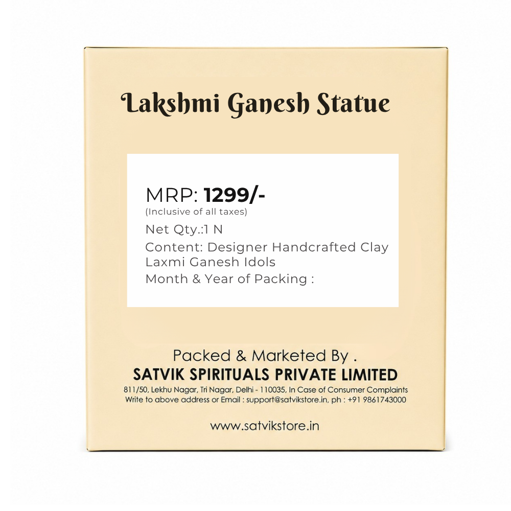 Designer Handcrafted Clay Laxmi Ganesh Idols