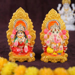 Traditional Clay Laxmi Ganesha Idol Statue for Home Temple