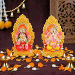 Traditional Clay Laxmi Ganesha Idol Statue for Home Temple