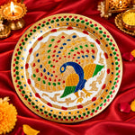 Decorative Stainless Steel Peacock Thali