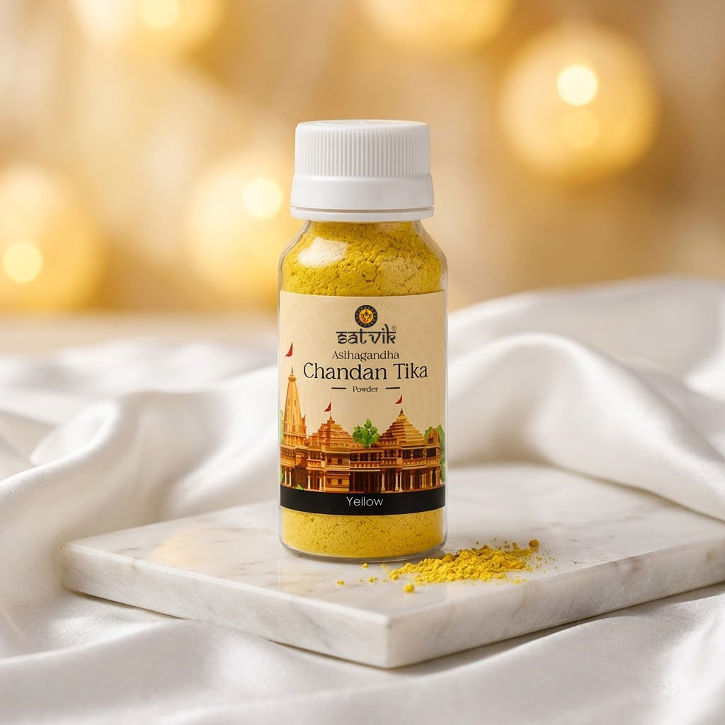 Yellow Saffron Chandan Tika Powder