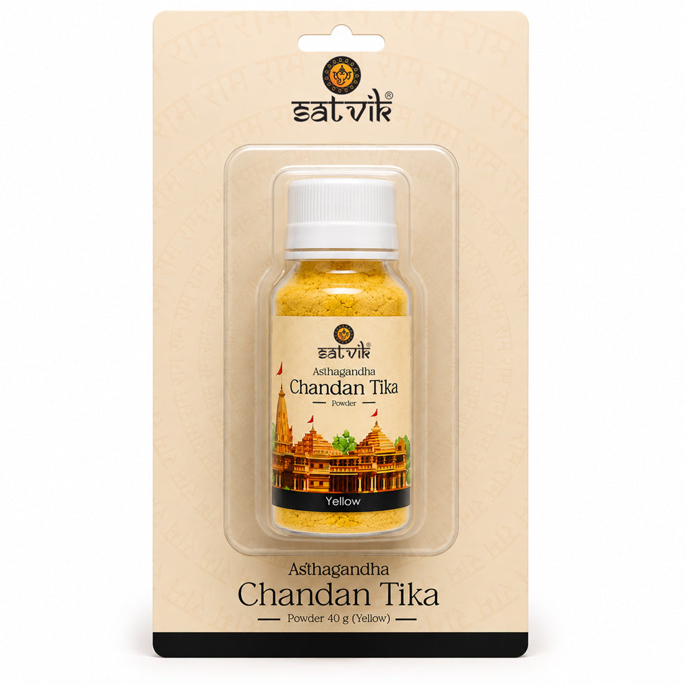 Yellow Saffron Chandan Tika Powder