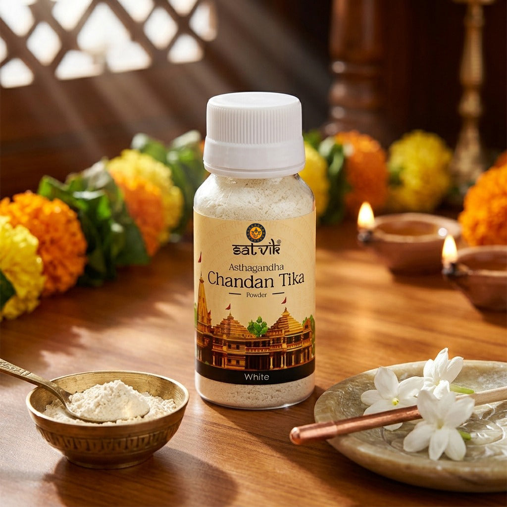 White Chandan/Gopi Chandan Tika (Safed Chandan Tilak) Powder