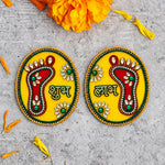 Traditional Auspicious Shubh Labh & Laxmi Feet Sticker