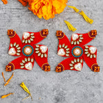 Premium Handcrafted Stone-Studded Swastik Wall Stickers