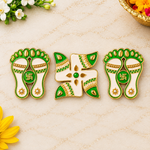 Joyful Lights Green and White Stickers set of 3
