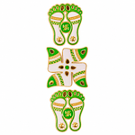 Joyful Lights Green and White Stickers set of 3