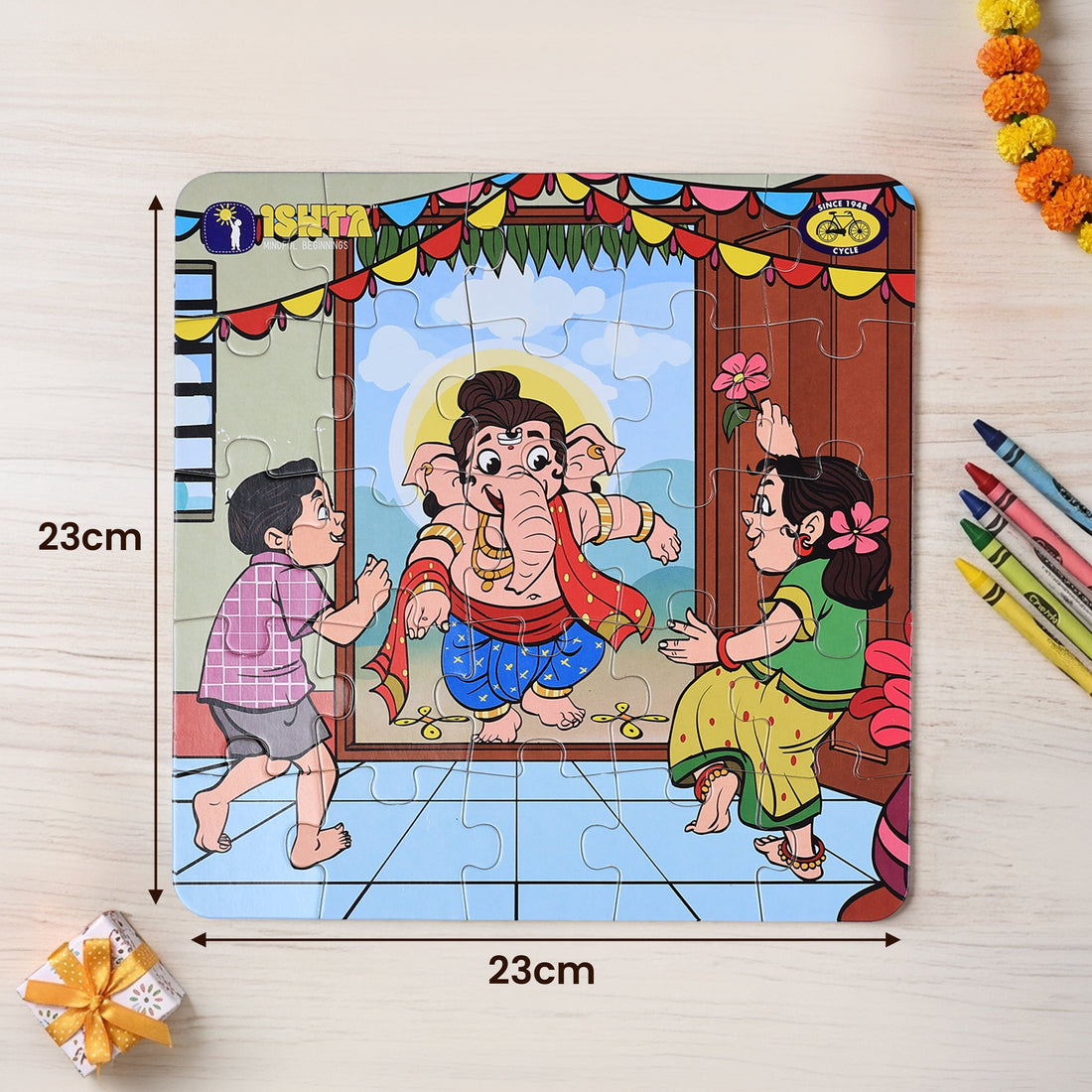 Ganesha Chaturthi Kit for Kids 5+ | Puzzle, Flash Cards & Comic Book