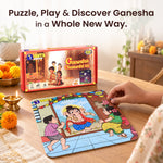 Ganesha Chaturthi Kit for Kids 5+ | Puzzle, Flash Cards & Comic Book