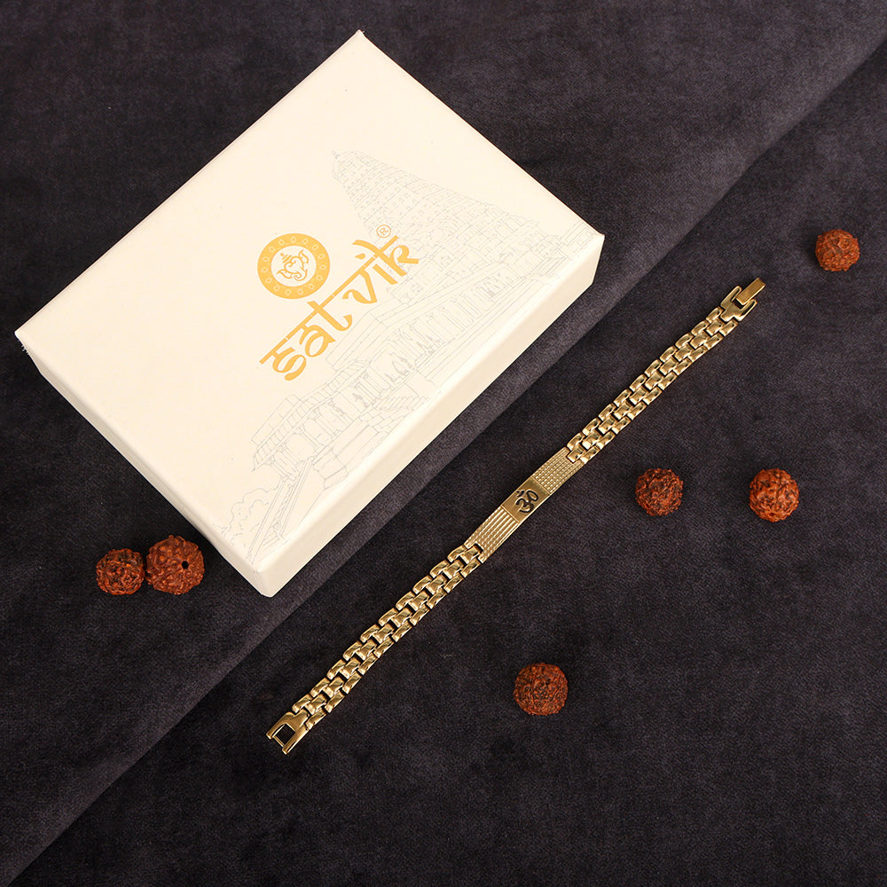 Om Bracelet Gold Plated Premium IGP Coating Spiritual Bracelet