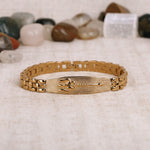 Gold Plated Trishul Bracelet with premium IGP coating featuring sacred Trishul symbol – adjustable spiritual bracelet for daily wear and devotion. India’s Largest Pooja Accessories Brand - www.satvikstore.in