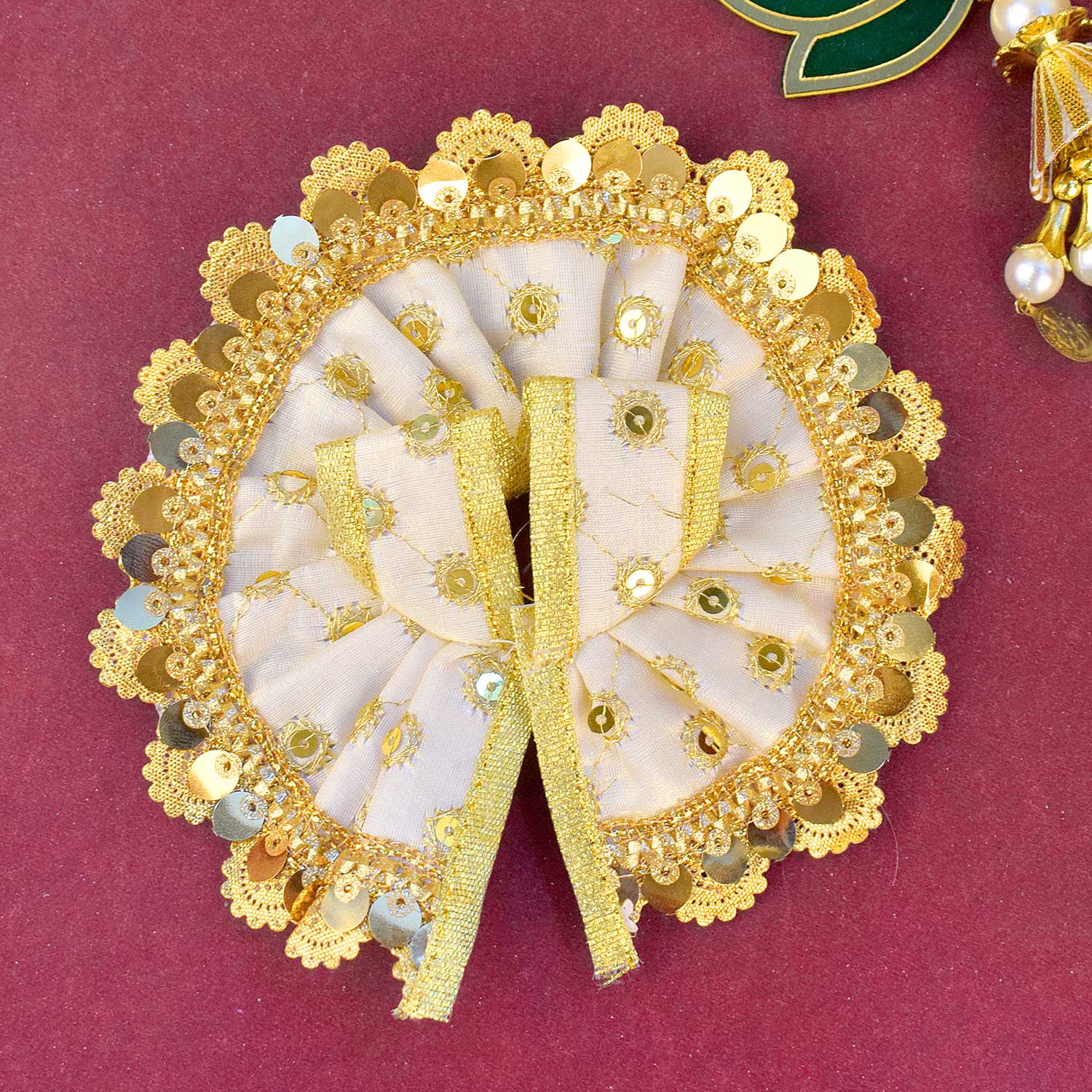 design of laddu gopal dress Woolen Laddu Gopal Dress With Pagdi, Rose Flower Kanha Ji Outfit
