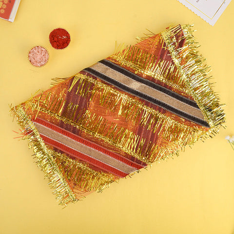 Traditional 26x10 inch Mata Chunni with radiant gota patti work for Mata idol decoration during pooja rituals – India’s Largest Pooja Accessories Brand – www.Satvikstore.in