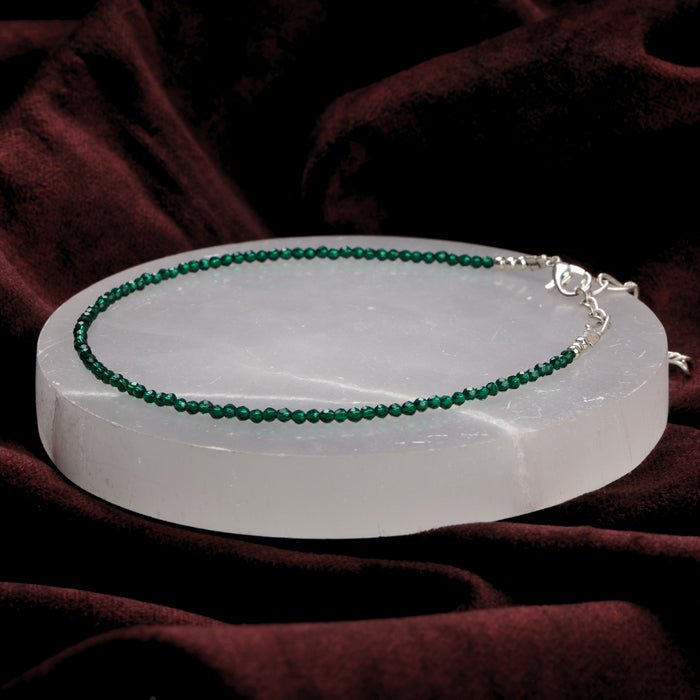 Green aventurine healing stone anklet for luck and prosperity. India’s Largest Puja Accessories Brand- www.satvikstore.in