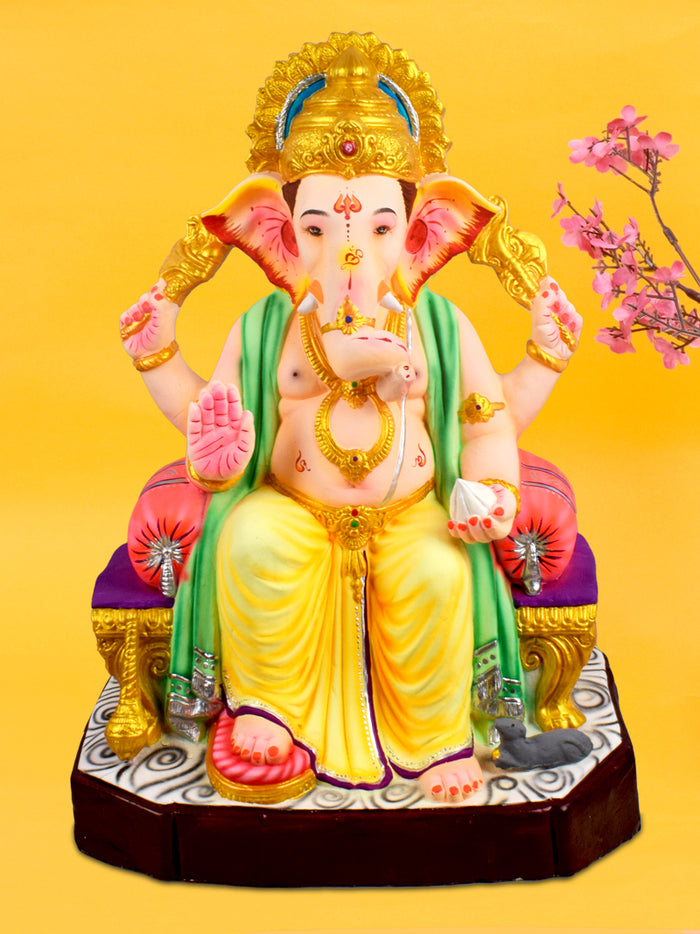 24-inch Heramba eco-friendly Ganesha idol | India’s Largest Pooja Accessories Brand – www.satvikstore.in


