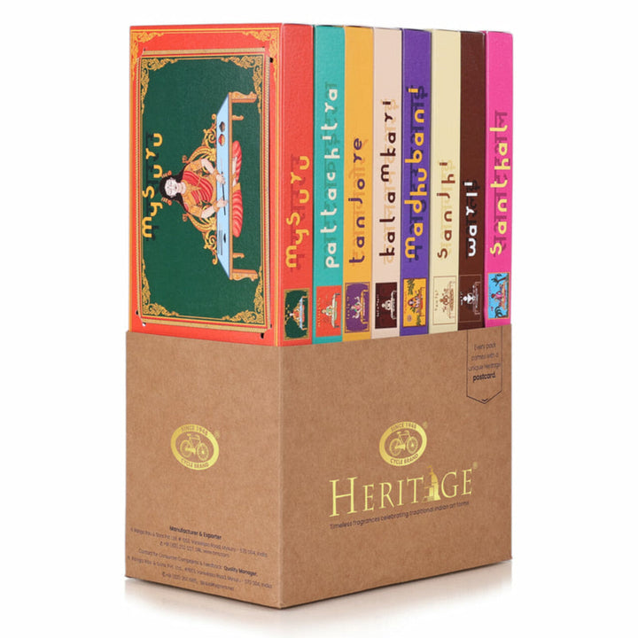 Heritage handcrafted prayer sticks gift pack with 8 incense sticks