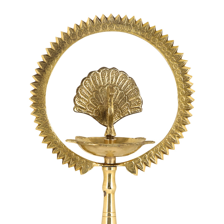 10 Inch Brass Mor Kiran Standing Diya Puja Store Online Pooja Items Online Puja Samagri Pooja Store near me www.satvikstore.in