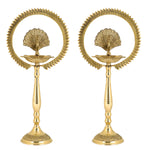9 Inch Brass Mor Kiran Standing Diya Puja Store Online Pooja Items Online Puja Samagri Pooja Store near me www.satvikstore.in